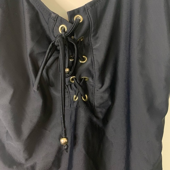 Women’s black one piece tie up  swim suit - Picture 4 of 5